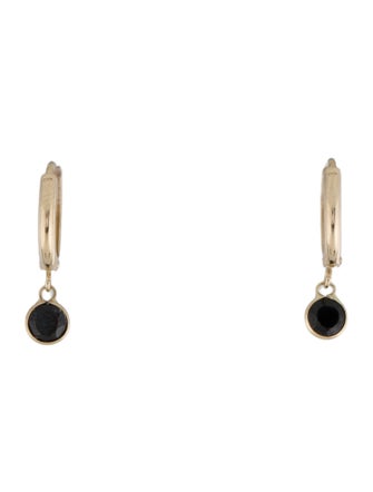 Earrings 14K Spinel Huggie Hoop Drop Earrings