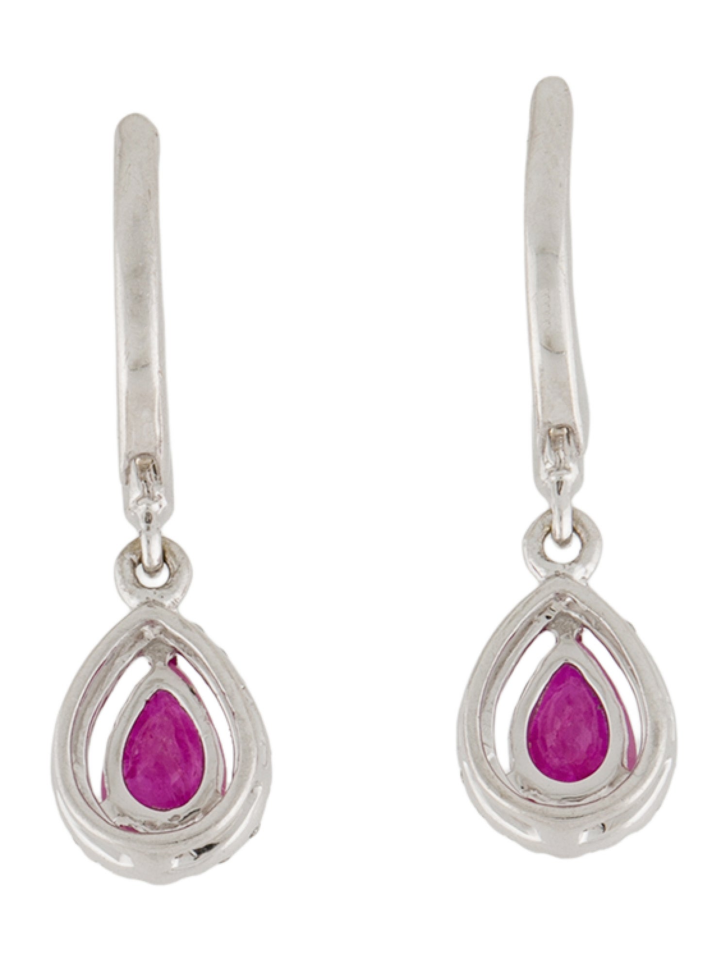 Earrings 14K 1.02ctw Ruby & Diamond Drop Earrings