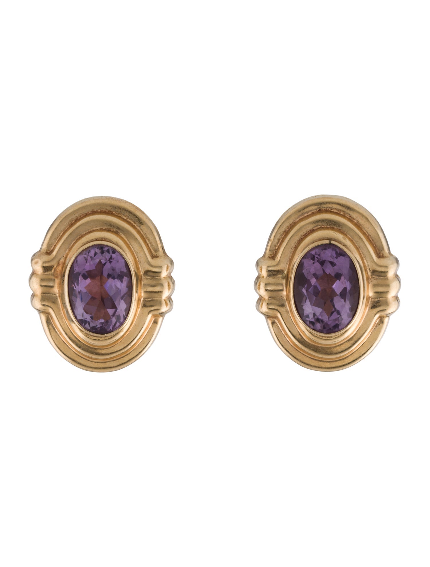 Earrings 14K Amethyst Earclip