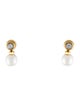 Earrings 18K Pearl & Diamond Drop Earrings