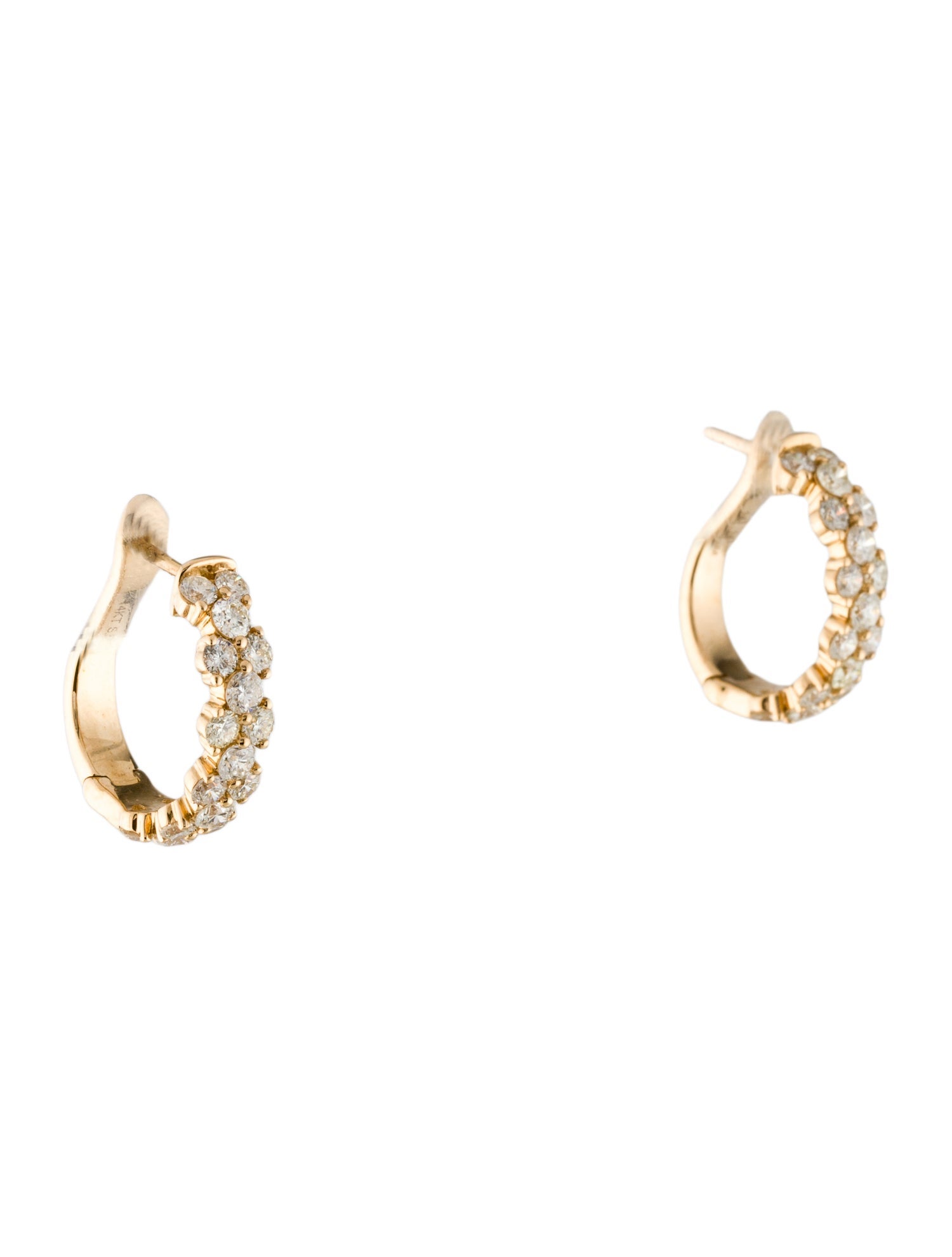 Earrings 14K 2.14ctw Diamond Hoop