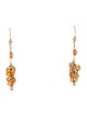 Earrings 14K Sapphire Briolette Bead Cluster Drop Earrings
