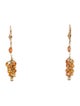 Earrings 14K Sapphire Briolette Bead Cluster Drop Earrings