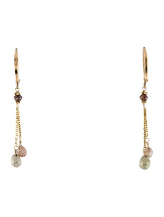 Earrings 14K Diamond Chain Drop Earrings