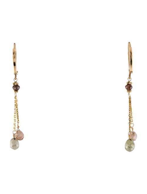 Earrings 14K Diamond Chain Drop Earrings