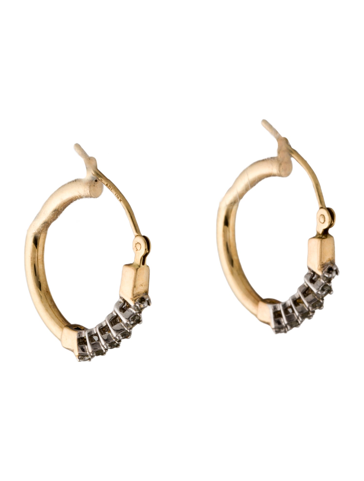 Earrings 14K Diamond Huggie