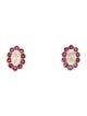 Earrings 18K Diamond & Ruby Stud Earrings