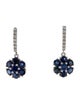 Earrings 14K Sapphire & Diamond Drop Earrings