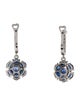 Earrings 14K Sapphire & Diamond Drop Earrings