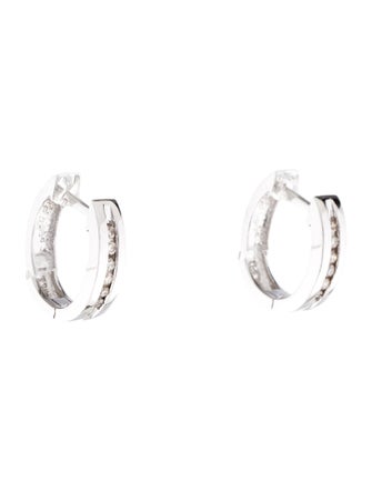 Earrings 10K Diamond Huggie Earrings