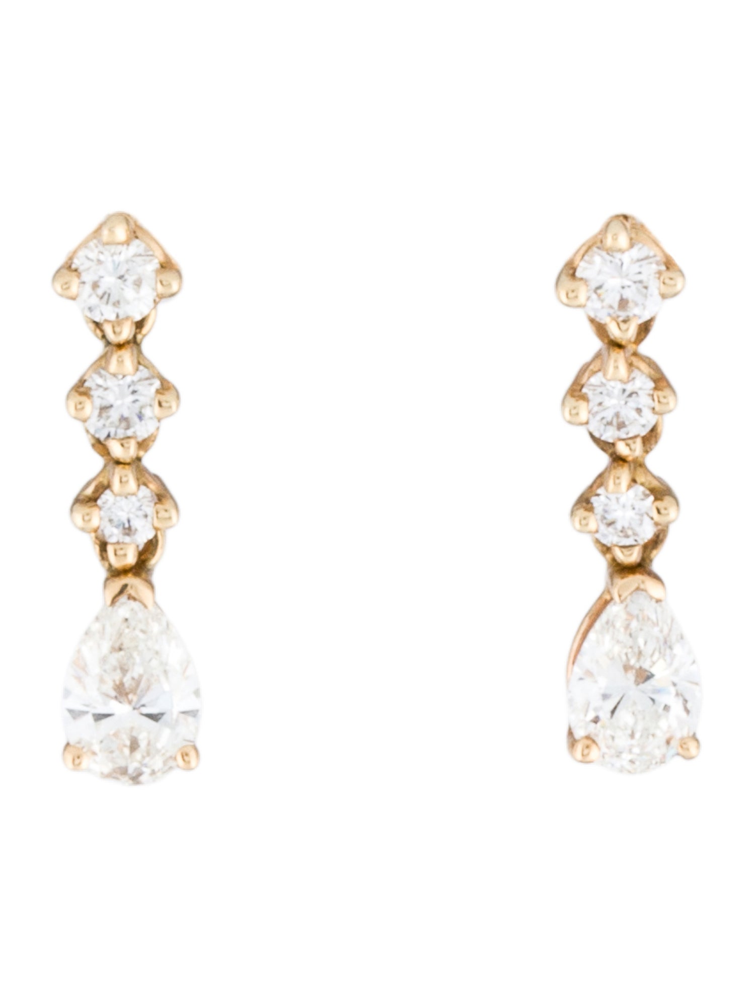 Earrings 14K Diamond Drop Earrings