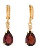 Earrings 14K 2.48ctw Garnet & Diamond Drop Earrings