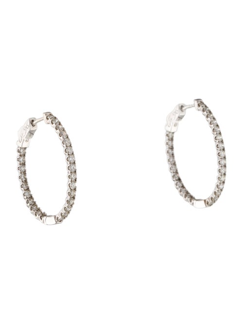 Earrings 14K 2.25ctw Diamond Inside-Out Hoop Earrings