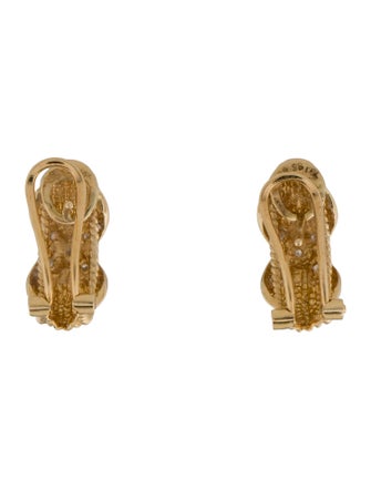 Earrings 14K Diamond X Earclips