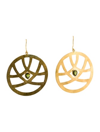 Earrings 22K Tourmaline Drop Earrings