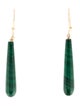 Earrings 14K Malachite Bead Drop Earrings