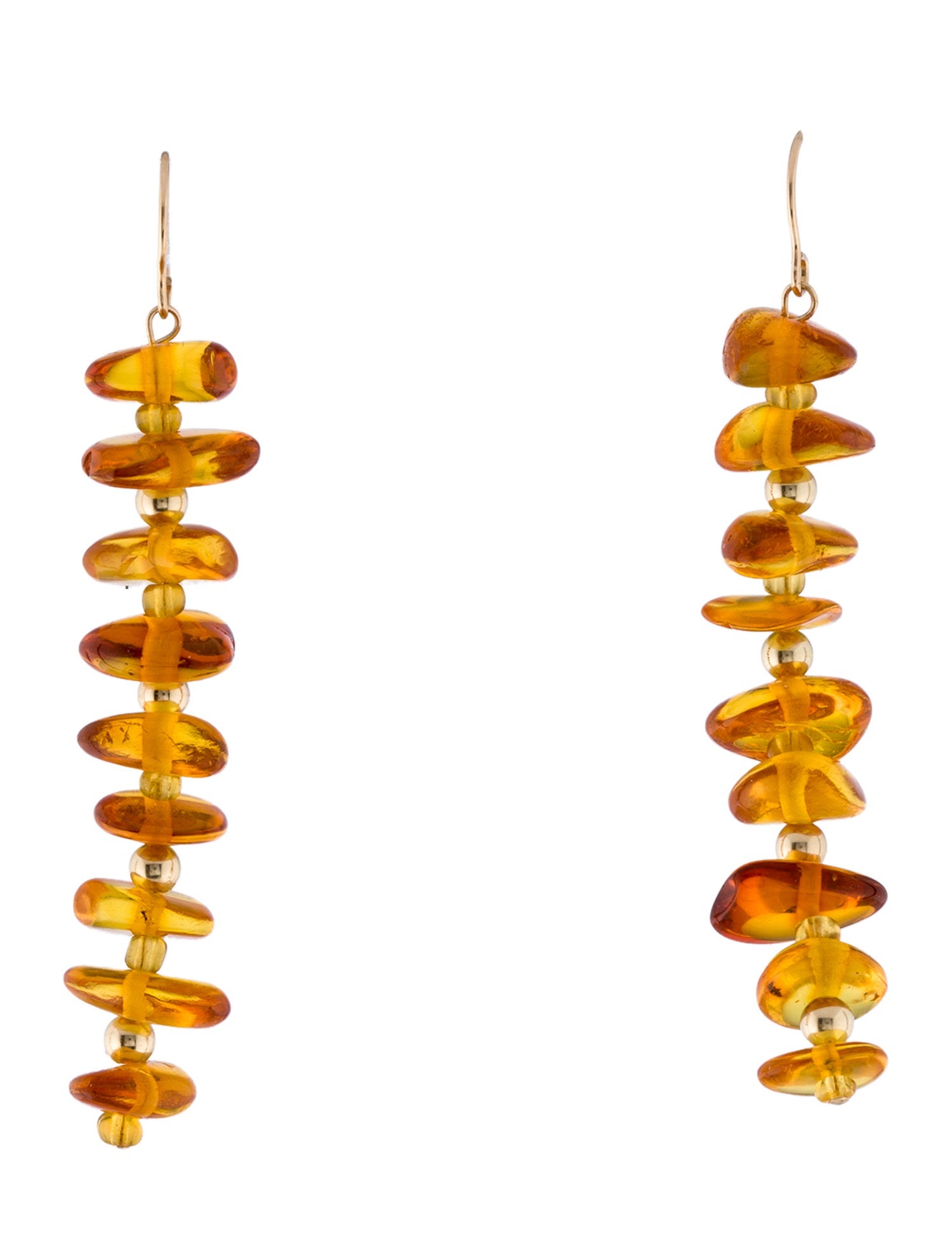 Earrings 14K Amber Drop Earrings