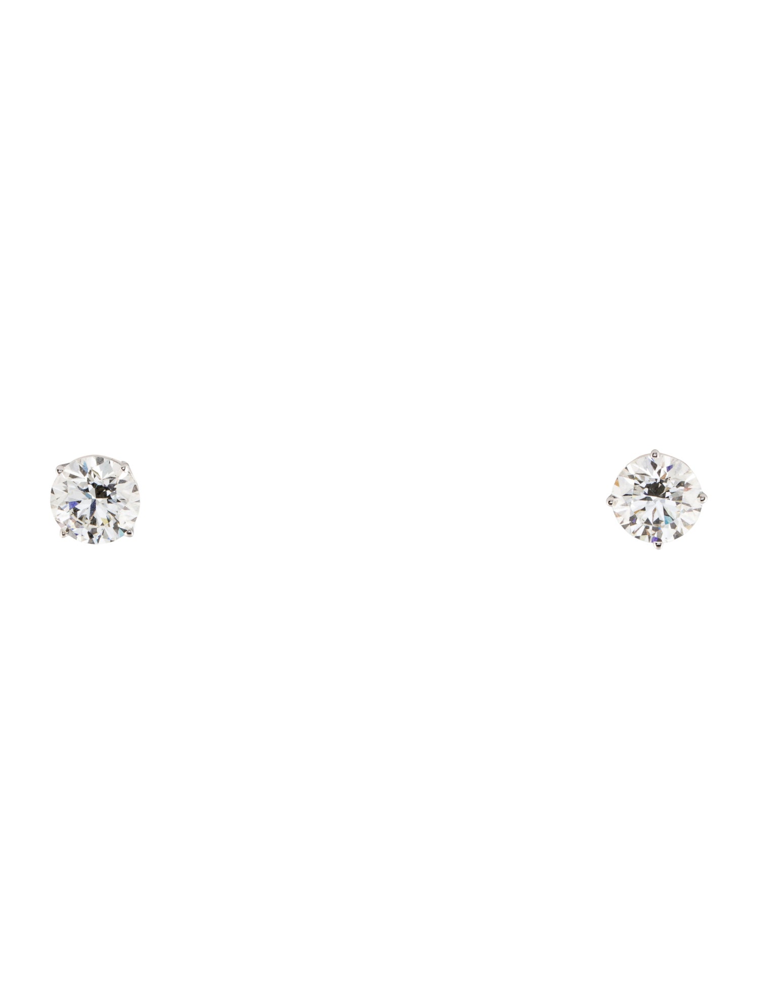 Earrings 14K 5.00ctw Lab-Grown Diamond Solitaire Stud Earrings