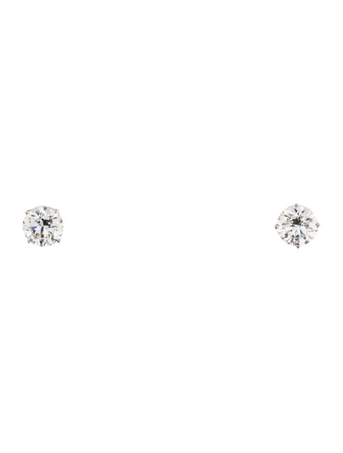 Earrings 14K 5.00ctw Lab-Grown Diamond Solitaire Stud Earrings