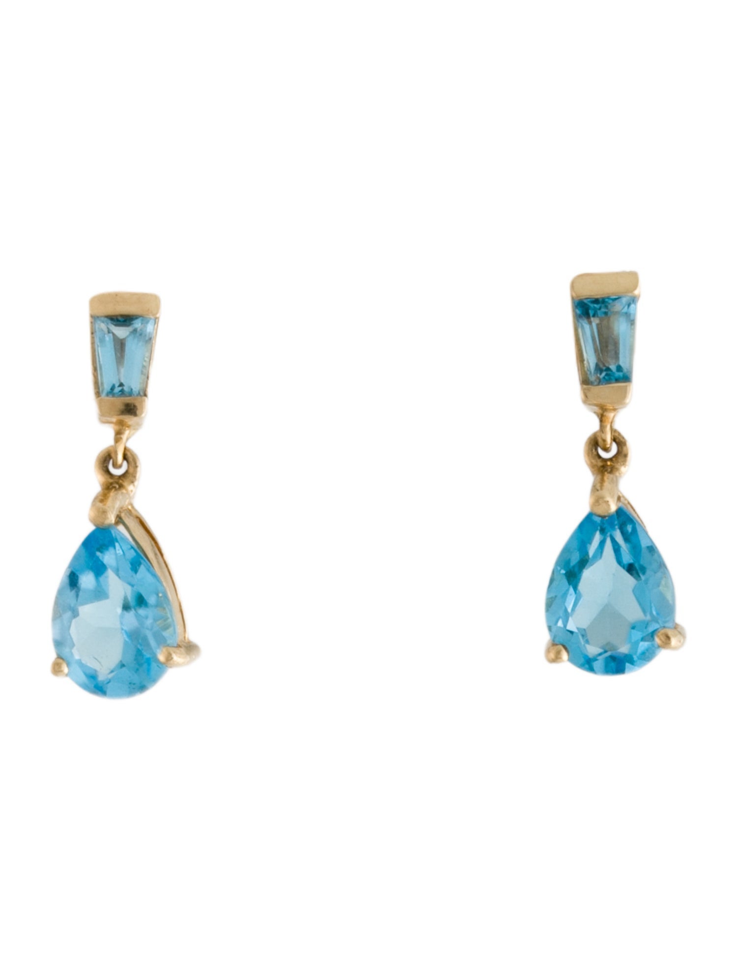 Earrings 14K 1.58ctw Topaz Drop