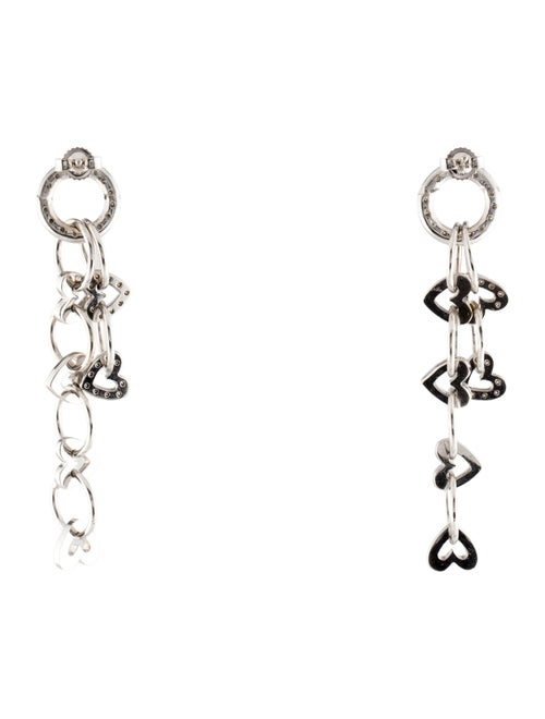 Earrings 14K Diamond Heart Drop Earrings