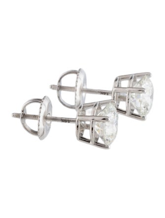 Earrings 14K 1.78ctw Lab-Grown Diamond Solitaire Stud Earrings