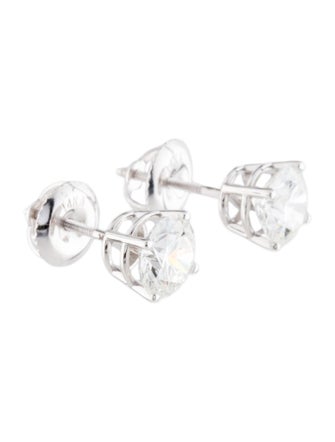 Earrings 14K 1.60ctw Lab-Grown Diamond Solitaire Stud Earrings