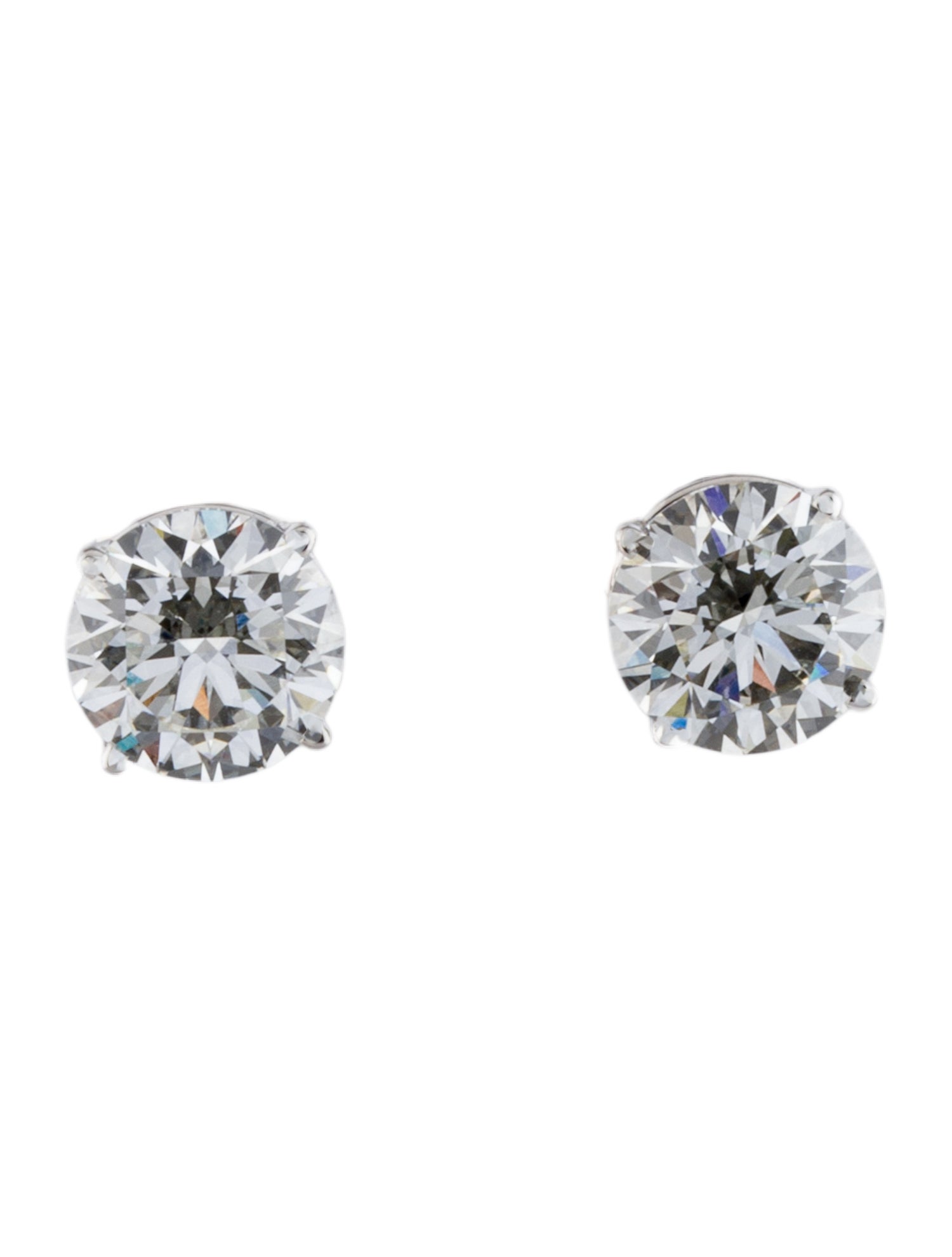Earrings 14K 3.51ctw Lab-Grown Diamond Solitaire Stud