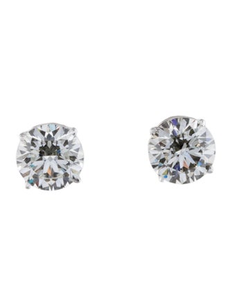 Earrings 14K 3.51ctw Lab-Grown Diamond Solitaire Stud Earrings