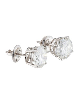Earrings 14K 3.51ctw Lab-Grown Diamond Solitaire Stud Earrings