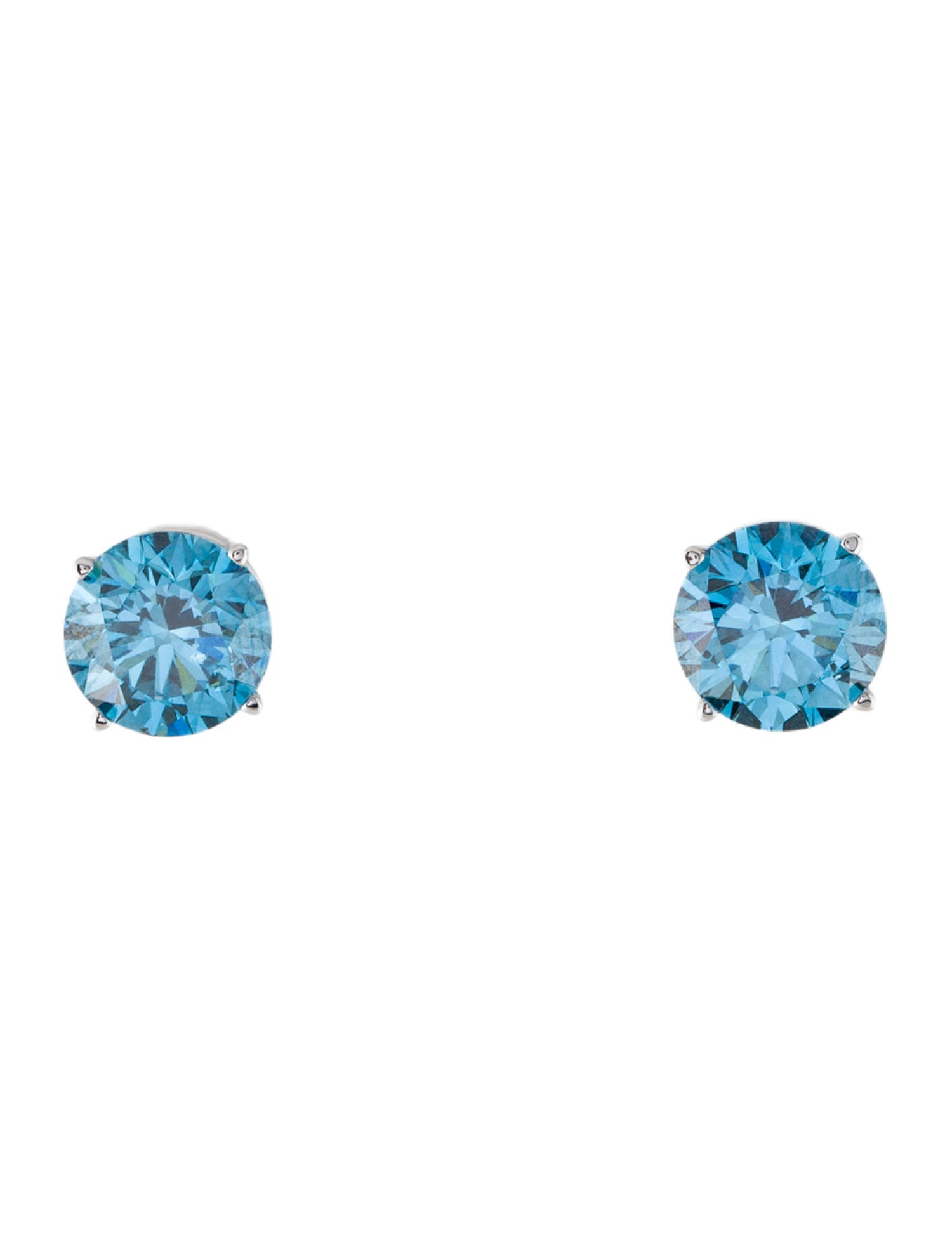 Earrings 14K 5.09ctw Lab-Grown Diamond Solitaire Stud Earrings