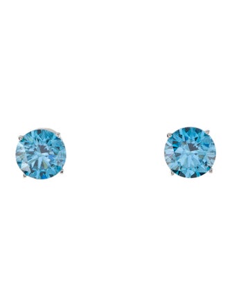 Earrings 14K 5.09ctw Lab-Grown Diamond Solitaire Stud Earrings