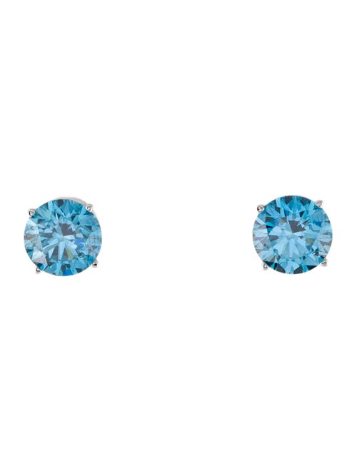 Earrings 14K 5.09ctw Lab-Grown Diamond Solitaire Stud Earrings