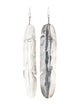 Earrings Ben Begay Turquoise Feather Drop Earrings