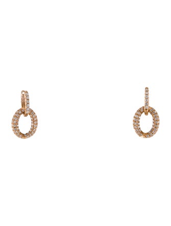 Earrings 18K 1.00ctw Diamond Huggie Drop Earrings