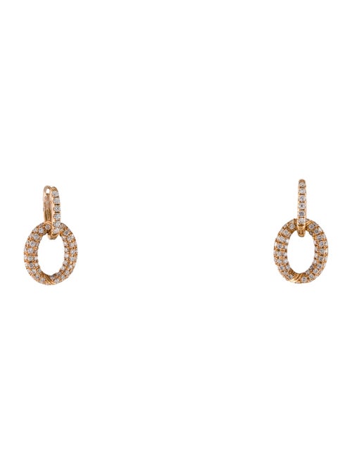 Earrings 18K 1.00ctw Diamond Huggie Drop Earrings