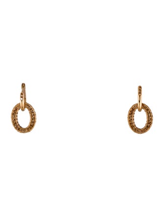 Earrings 18K 1.00ctw Diamond Huggie Drop Earrings