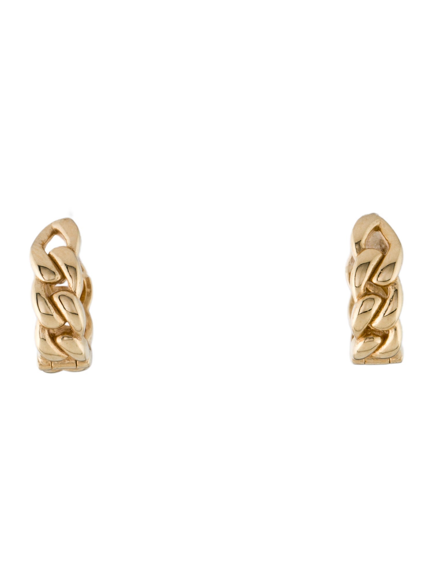 Earrings 14K Curb Link Huggie