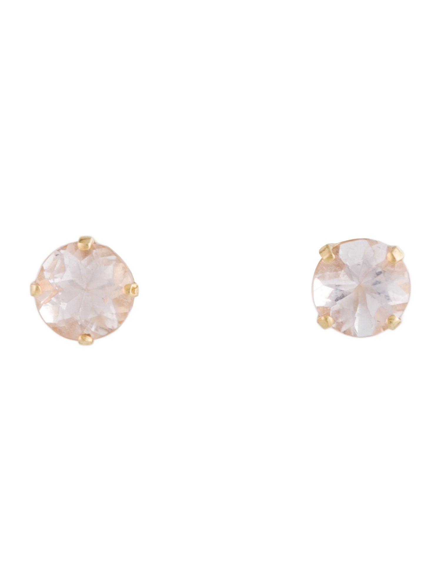 Earrings 14K 1.58ctw Morganite Stud