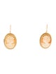 Earrings 14K Shell Cameo Drop Earrings