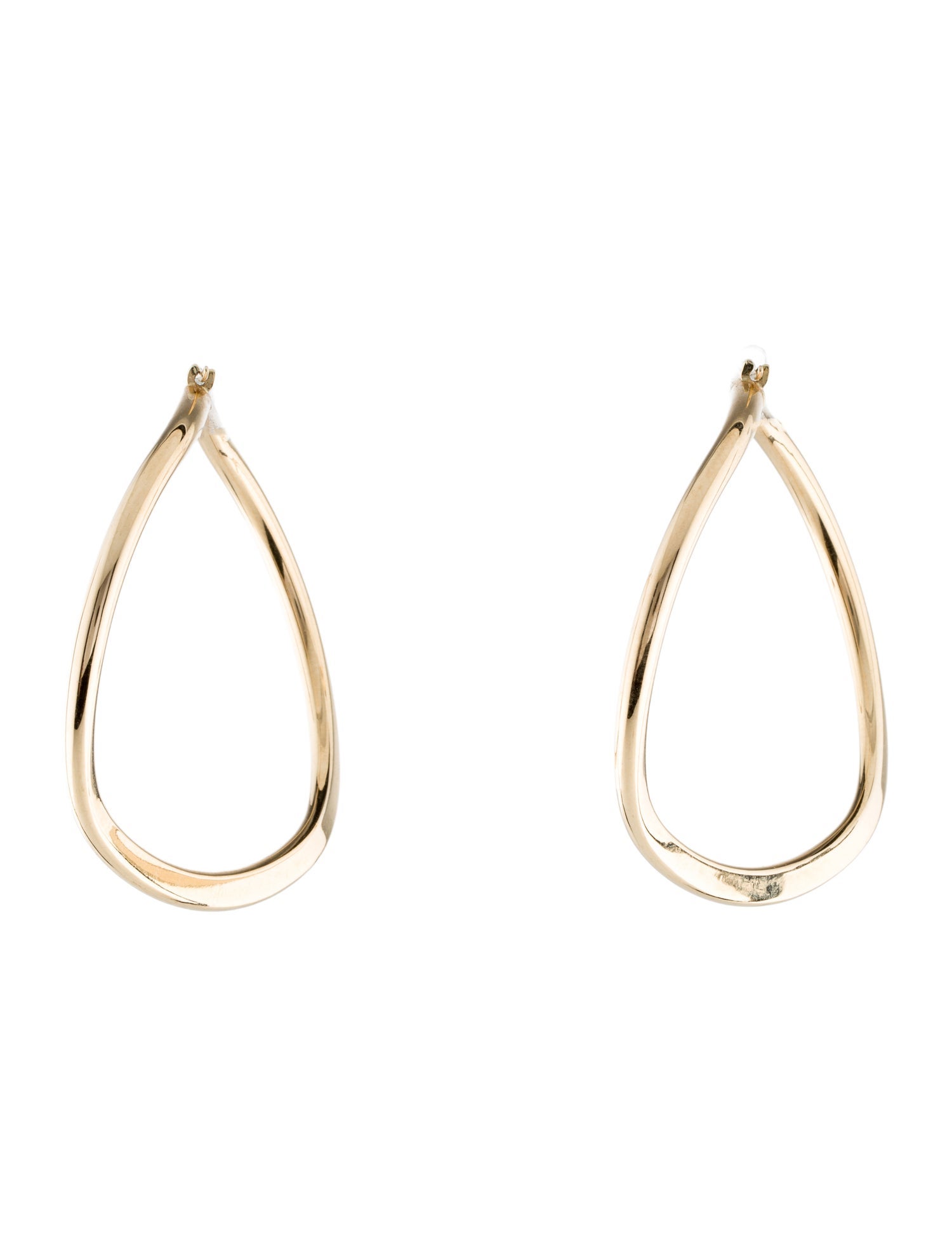 Earrings 14K Wavey Hoop Earring