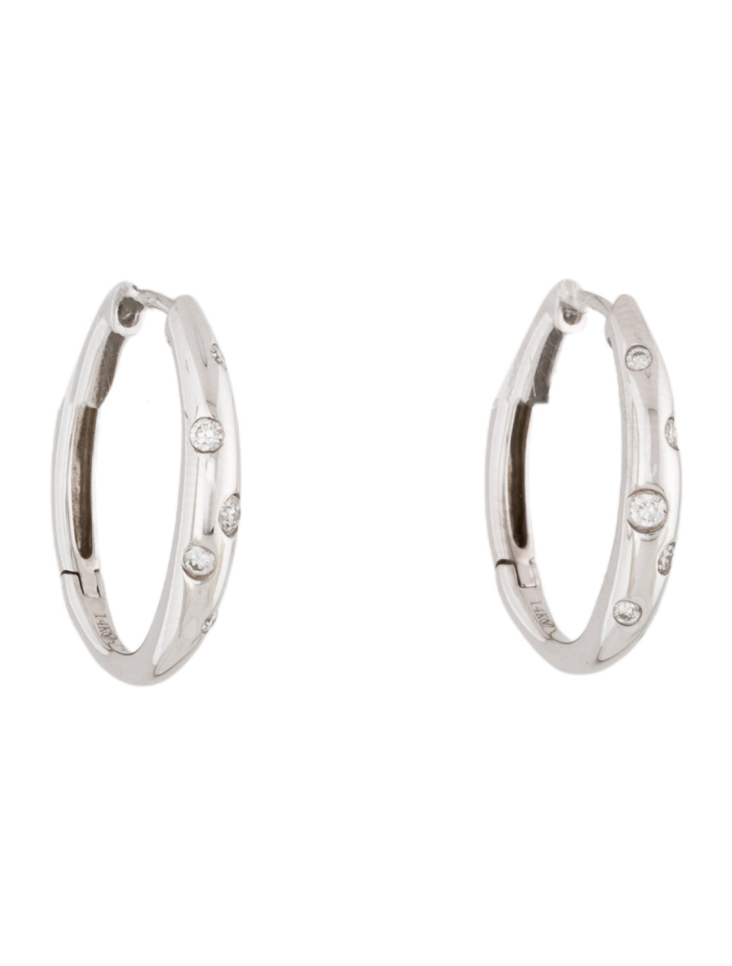 Earrings 14K Diamond Hoop