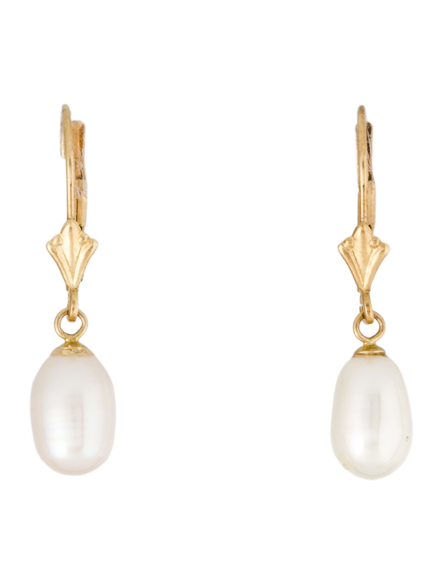 Earrings 14K Pearl Hoop