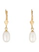 Earrings 14K Pearl Hoop Earrings