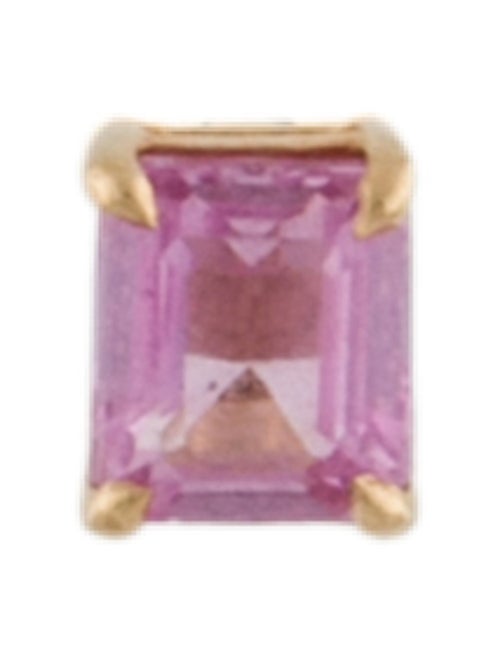 Earrings 18K Pink Sapphire Single Earring