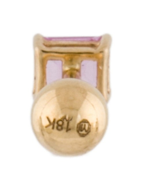 Earrings 18K Pink Sapphire Single Earring