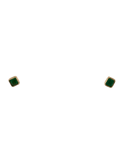 Earrings 18K Emerald Stud Earrings