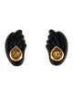 Earrings 18K Onyx & Citrine Earclip Earrings