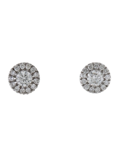 Earrings 14K 1.09ctw Diamond Halo Stud Earrings