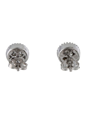 Earrings 14K 1.09ctw Diamond Halo Stud Earrings